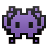 Alien em pixel art acenando boas-vindas