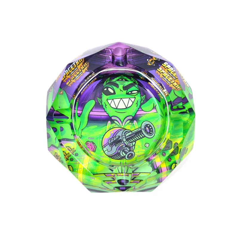 Cinzeiro de Vidro Cristal Spacetrip Colmeia Alien Dawg